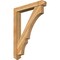 Ekena Millwork Balboa Arts and Crafts Rough Sawn Bracket w/ Offset Brace, Western Red Cedar, 6"W x 36"D x 48"H BKT0604X36X48BOA03RWR - alternate 1
